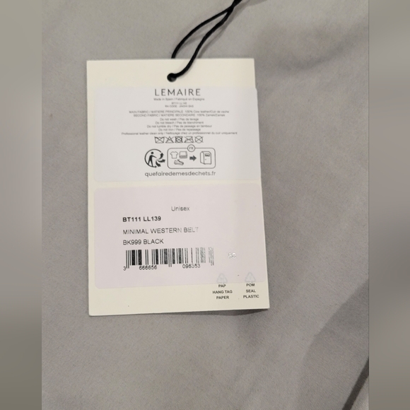 LEMAIREBlack Minimal West belt - Picture 12 of 12